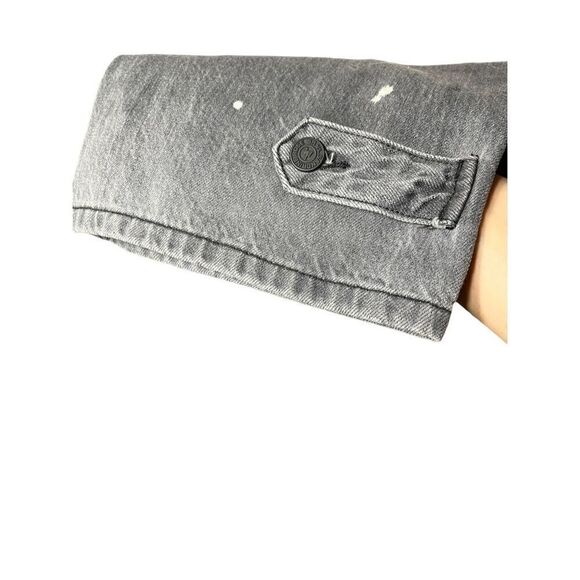 Sandrine Rose Womens Polka Dot Gray Wide Leg Button Fly Buckle‎ Back NWT Size 28 - Picture 10 of 13